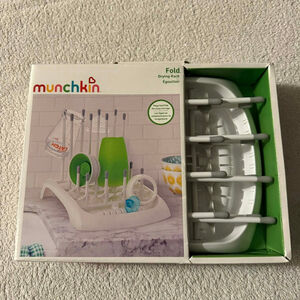 Unisex Munchkin White Gray Fold Drying Rack